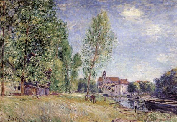 Matrat s Boatyard,Moret-sur-Loing, Alfred Sisley